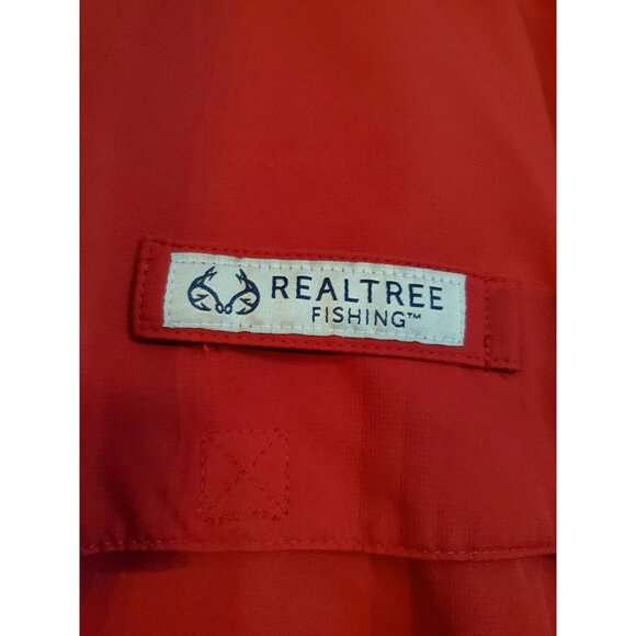 REALTREE Fishing Men's Red long sleeved shirt Size Large - Picture 4 of 5